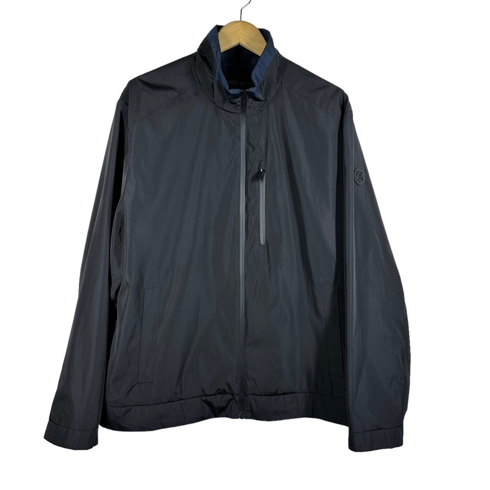 Michael Kors Mens Packable Full Zip Jacket Black XL